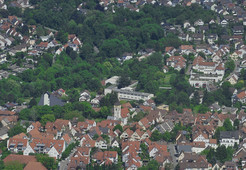 Luftbild von Freiberg - Bereich Kasteneckpark 